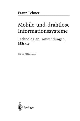 Mobile und drahtlose Informationssysteme