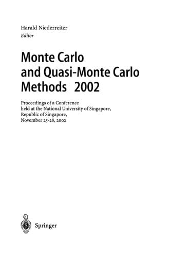 Monte Carlo and Quasi-Monte Carlo Methods 2002