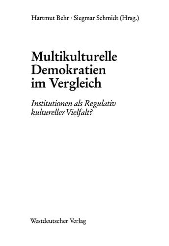 Multikulturelle Demokratien im Vergleich
