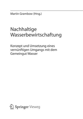 Nachhaltige Wasserbewirtschaftung