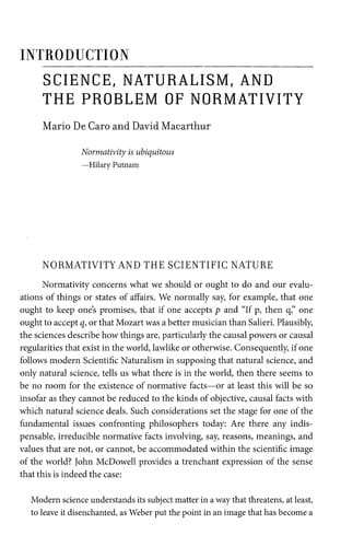 Naturalism and normativity