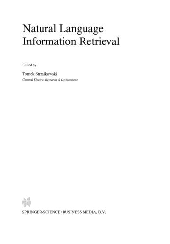 Natural Language Information Retrieval