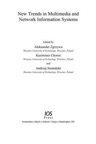 New trends in multimedia and network information systems