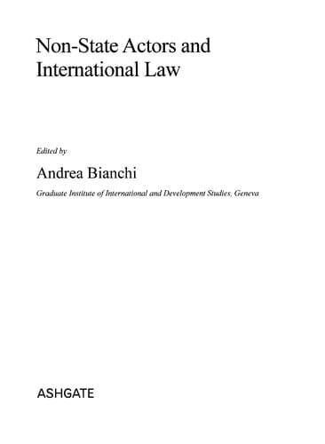 Non-state actors and international law