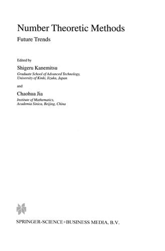 Number Theoretic Methods