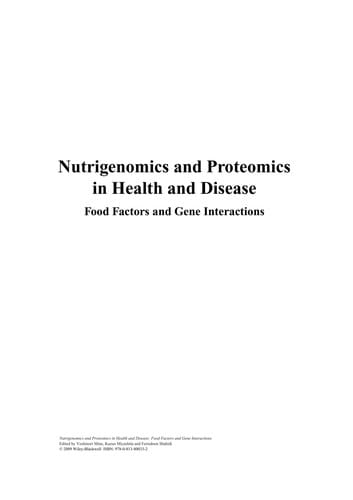 Nutrigenomics and proteomics in health and disease