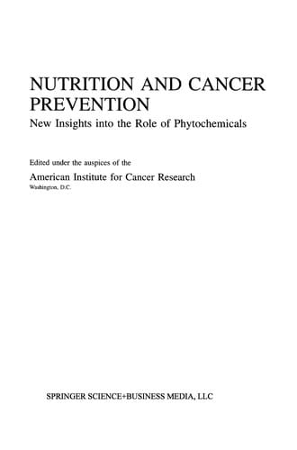 Nutrition and Cancer Prevention