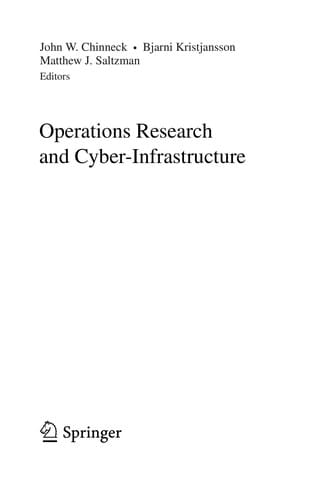 Operations Research and Cyber-Infrastructure