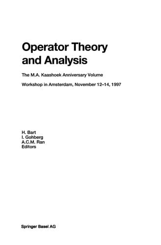 Operator Theory and Analysis