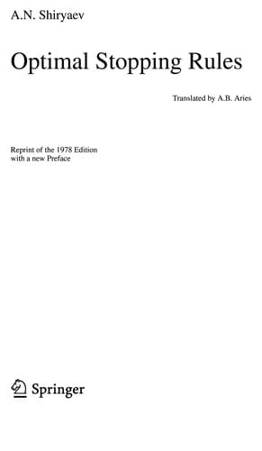 Optimal stopping rules