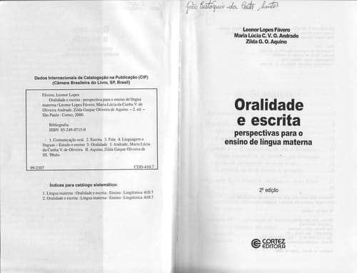 Oralidade e escrita