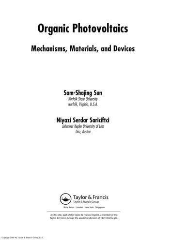 Organic photovoltaics