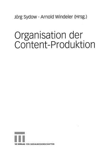 Organisation der Content-Produktion