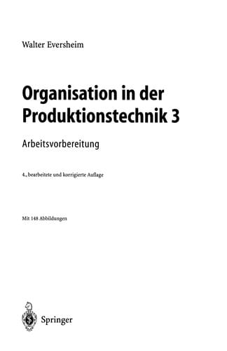 Organisation in der Produktionstechnik 3