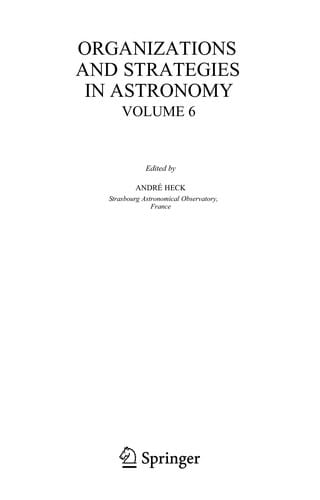 Organizations and strategies in astronomy