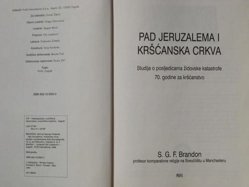 Pad Jeruzalema i kršćanska crkva