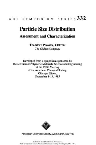 Particle size distribution