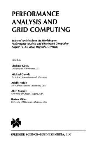Performance Analysis and Grid Computing