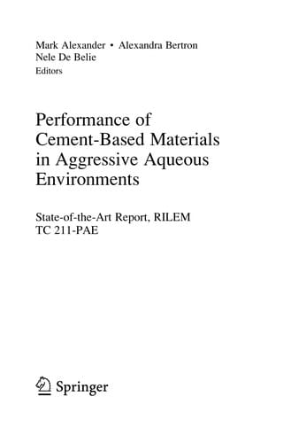 Performance of Cement-Based Materials in Aggressive Aqueous Environments