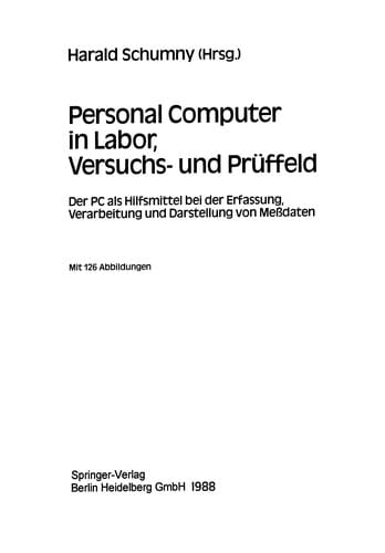 Personal Computer in Labor, Versuchs- und Prüffeld