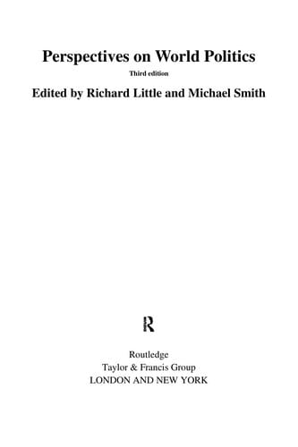 PERSPECTIVES ON WORLD POLITICS; ED. BY RICHARD LITTLE