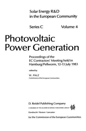 Photovoltaic Power Generation