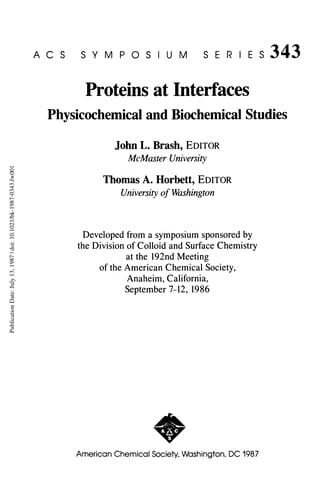 Proteins at interfaces