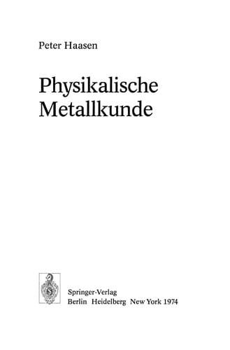Physikalische Metallkunde