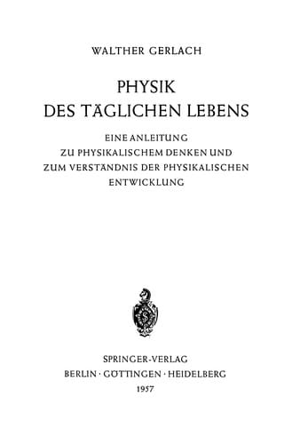 Physik des täglichen Lebens