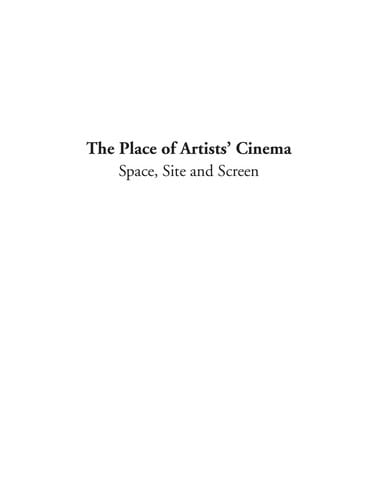 The place of artists' cinema