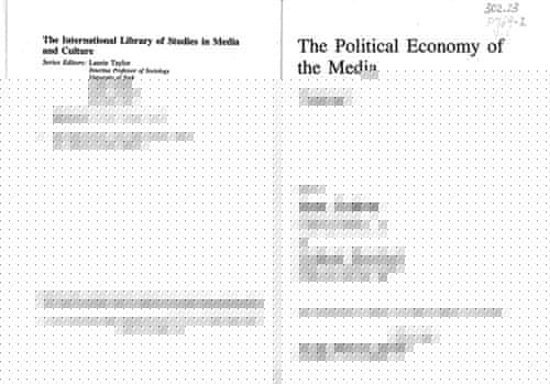 The political economy of the media