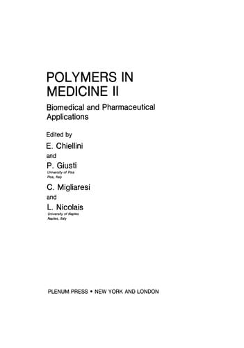 Polymers in Medicine II