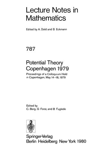 Potential theory, Copenhagen 1979