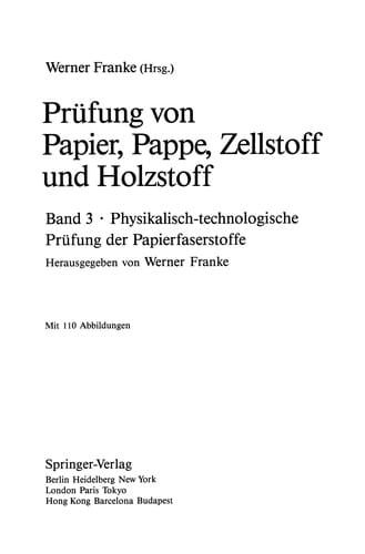 Prüfung von Papier, Pappe, Zellstoff und Holzstoff