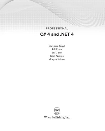 Professional C# 4 and .Net 4