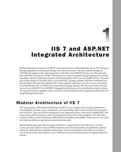 Professional IIS 7 and ASP.NET 2.0 integrated programming