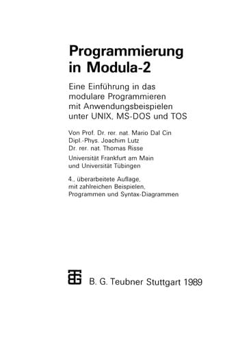 Programmierung in Modula-2