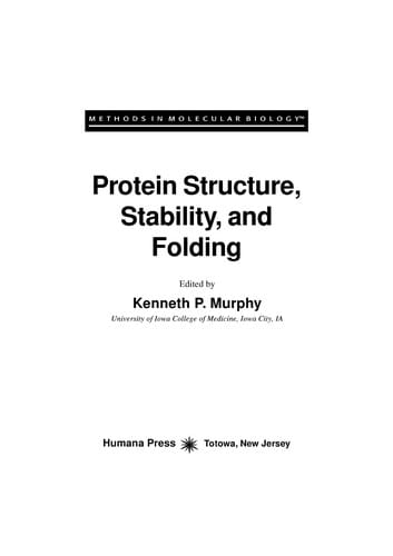 Protein structure, stability, and folding