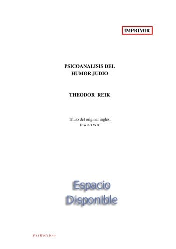 Psicoanálisis del humor judío