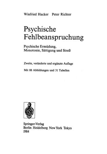 Psychische Fehlbeanspruchung
