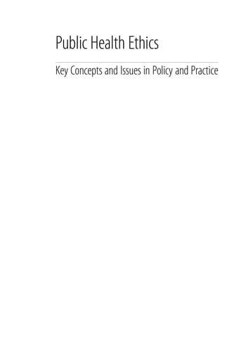 Public Health Ethics