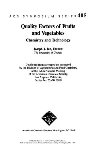 Quality factors of fruits and vegetables