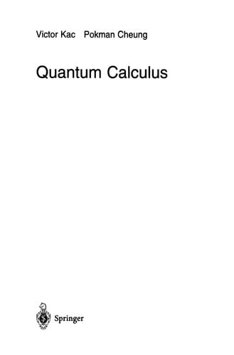 Quantum Calculus