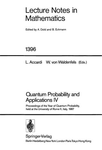 Quantum probability and applications IV