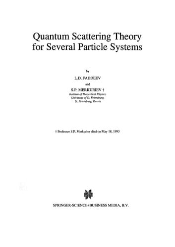 Quantum Scattering Theory for Several Particle Systems