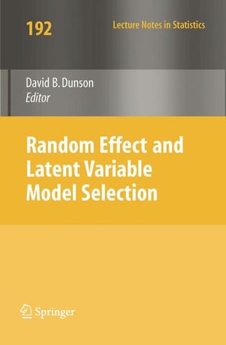 Random effect and latent variable model selection