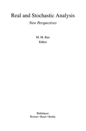 Real and Stochastic Analysis