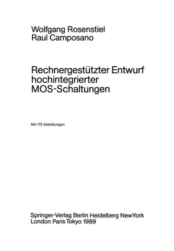 Rechnergestützter Entwurf hochintegrierter MOS-Schaltungen