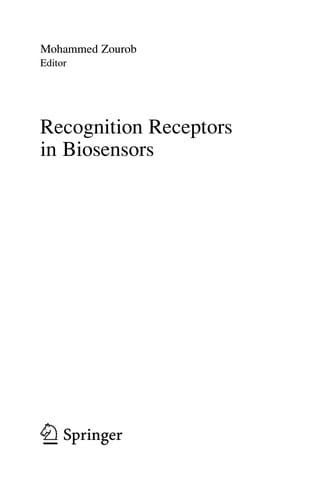 Recognition receptors in biosensors