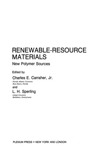 Renewable-Resource Materials
